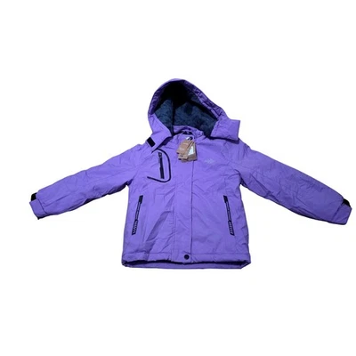 Chaqueta de esquí de invierno con capucha impermeable aislada púrpura Wantdo para niñas talla 6-7 Foto 1 de 4
