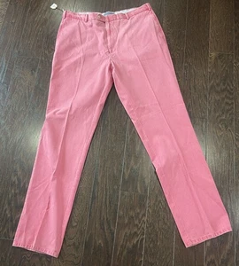 Peter Millar Herren Gr. 40x35 Chino Hose Pima Baumwolle Freizeit Rosa Khaki NEU - Bild 1 von 9