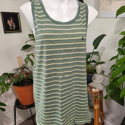 Volcom Green striped tank Mens size XXL - Image 1 of 4