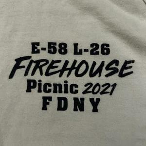 FDNY E-58 L-26 Fire House Picknick 2021 Tank Top T-Shirt Gr. XL - Bild 1 von 7