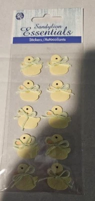 Pegatinas dimensionales para álbumes de recortes Sandylion Essentials, hoja de patos amarillos 3x5 Foto 1 de 2