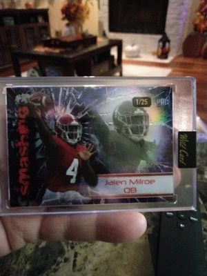 2024 Wild Card Allumination "Smashing" Jalen Milroe Rookie Card "1/25" Alabama  - Image 1 of 3