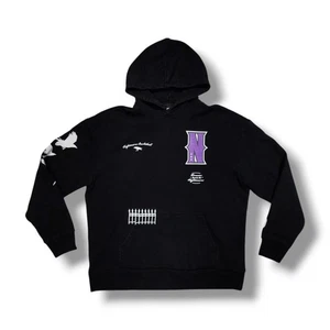 OVERTIME Nightmares Basketball Graphic Logo Black Pullover Hoodie Men’s L - Picture 1 of 19