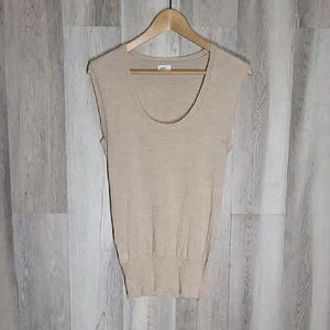 LL Bean maglione donna piccolo vintage lana merino gilet marrone anni 50 60 leggero - Foto 1 di 8