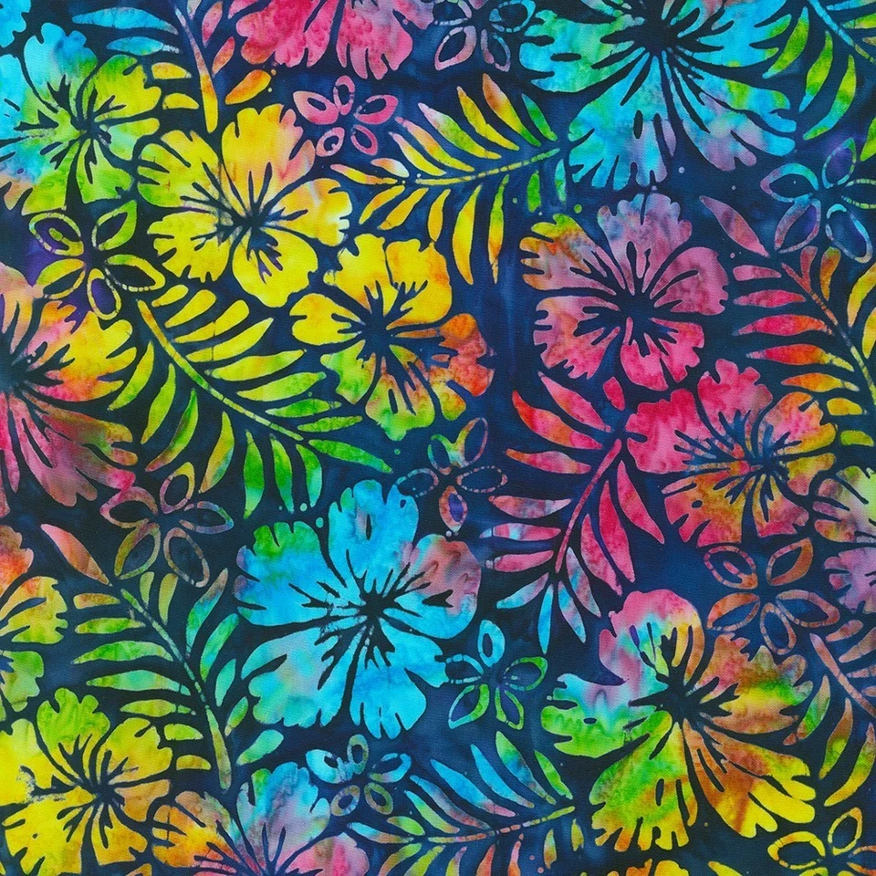 ROBERT KAUFMAN Artisan Batiks: Totally Tropical - 1 yard price! - Continuous yards available.