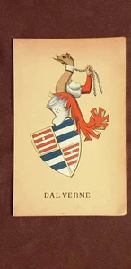 Stemma Dal Verme Famiglia nobile Cromolitografia del 1880 Annuario nobiltà - Picture 1 of 1