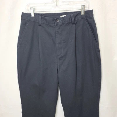 Pantalones de vestir Cabin Creek para mujer talla 14T azul marino plisados frontales bolsillos elásticos en la cintura Foto 1 de 4