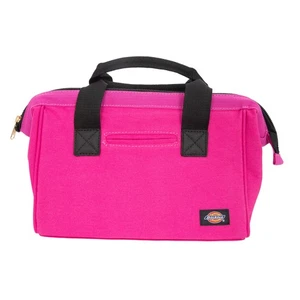 Womens Tool Accessory Tote Bag 12 inch with Zipper Closure Pink Dickies 57148 - Picture 1 of 8