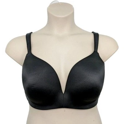 Lane Bryant Cacique Womens Simply Wire Free Plunge Bra Size 38C Black - Image 1 of 4