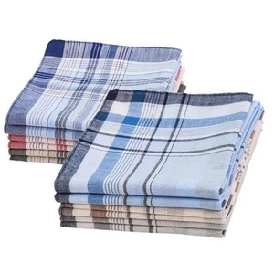 12 pièces Cotton Men's Maskerchiefs Pocket Square Hankies for Business Prom - Photo 1/5