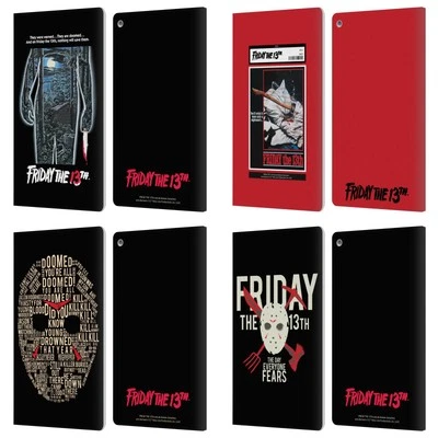 OFFICIAL FRIDAY THE 13TH 1980 GRAPHICS LEATHER BOOK WALLET CASE FOR AMAZON FIRE - Image 1 of 4