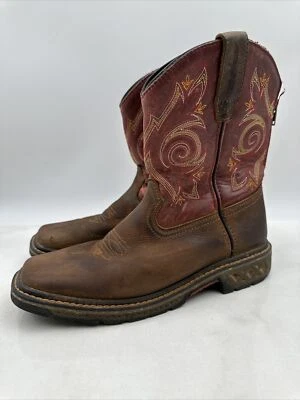 Georgia Boot Niños Talla 5 Marrón/Rojo Cuero Carga-Tec LT 8" Pull On Foto 1 de 4