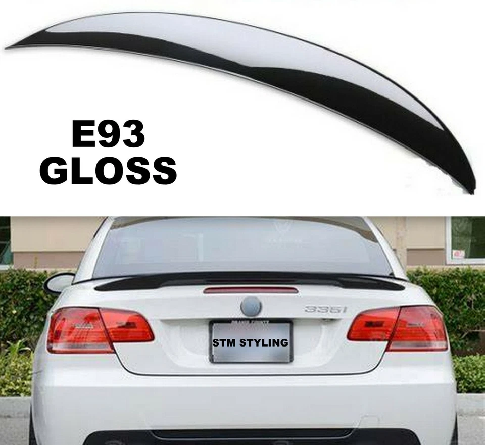 STM STYLING BMW 3 SERIES E93 REAR TRUNK BOOT SPOILER GLOSS BLACK 2007-2013 CONVERTIBLE