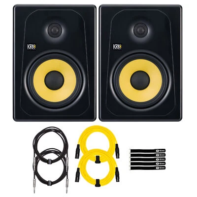 KRK K8-NA Kreate 8" Studio Monitor Reference Speakers Pair w Cables - Image 1 of 4