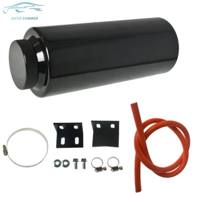 Universal Black Radiator Coolant Aluminum Catch Tank Overflow Reservoir 800ML - Image 1 of 4