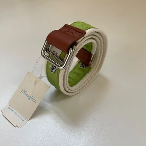 J. McLaughlin Vance Boy's Webbing Belt Lime Medieval Emblem size M NWT - Picture 1 of 10