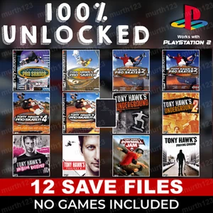 Tony Hawk's Pro Skater THPS THUG PlayStation 2 PS2 Memory Card Unlocked Save - Picture 1 of 20