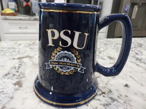 Vintage Penn State University Siegel Goldrand Kobaltblau Becher/Stein ANSEHEN - Bild 1 von 5