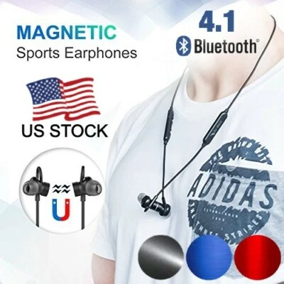 Sports Waterproof Noise Canceling Bluetooth 4.1 Wireless earphone In-Ear Headset - Image 1 of 4