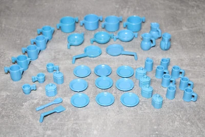 playmobil  pfannen töpfe geschirr teller tassen kannen zuckerdosen zu küche - Bild 1 von 4