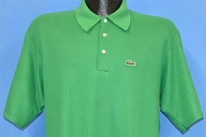 CAMISA POLO DE GOLF VINTAGE AÑOS 60 IZOD LACOSTE VERDE COSTILLA CUELLO COCODRILO LOGOTIPO XL - Imagen 1 de 5
