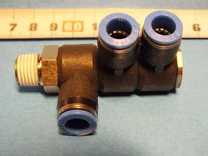 Lot of 2 pcs FESTO QSLV3-1/4-8 No. 153225 Multiple distributor - Picture 1 of 1