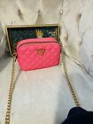 GUESS Women’s Giully Camera Bag Handbag Double Zip Purse Watermelon Pink New