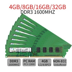 32GB 16GB 8GB 4GB PC3-12800U DDR3-1600 Intel CPU Desktop memoria per Samsung IT - Picture 1 of 17