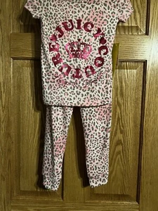JUICY COUTURE Girls 2PC Sleepwear Set, Top & Pants ~ Size 6 - Picture 1 of 6