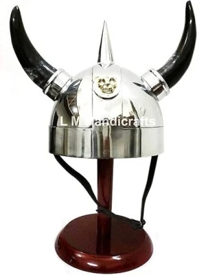 Medieval New Viking Helmet With Horns Medieval Armor Halloween Costume Helmet - Image 1 of 4