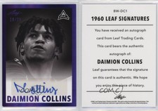 2021-22 Leaf Memories 1960 Base Purple Spectrum /20 Daimion Collins #BW-DC1 Auto