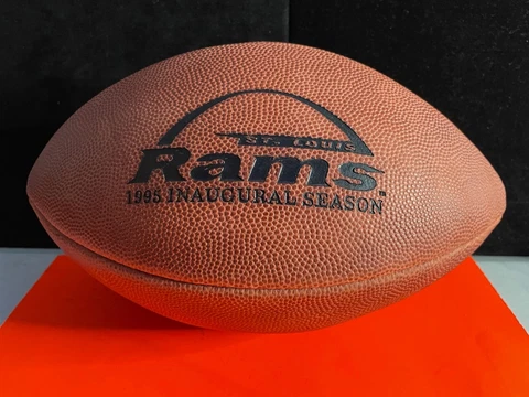 ST. LOUIS RAMS 1995 INAUGURAL SEASON WILSON LEATHER NFL FOOTBALL Cover