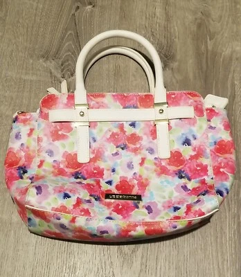 女士 Liz Claiborne 白色粉红色花卉钱包手提包  — 第 1/4 张图片