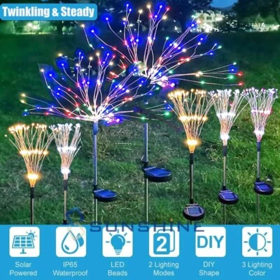 Lampara Solares De flor LED Luz Navidad enterrado en el suelo de Exterior Jardin - Image 1 of 4