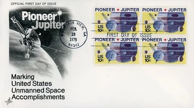 US 1556 Pioneer Jupiter FDC ArtCraft - Image 1 of 2