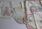 Embroidered Crocheted Dresser Scarves Table Runner Lot Vintage