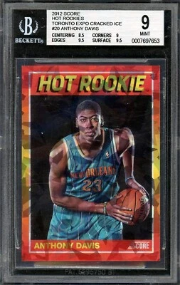 BGS 9 - 2012 SCORE Cracked Ice Rookie Graded Card ANTHONY DAVIS /25 POP 2 - Image 1 of 3