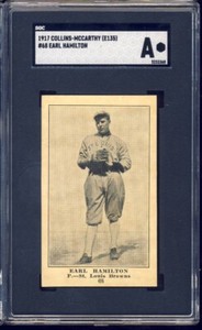 1917 E135 Collins-McCarthy Baseball #68 Earl Hamilton SGC A