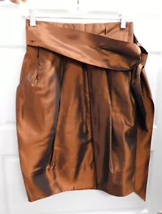 St John So Ca Copper Bow Skirt sz 2 - Picture 1 of 3