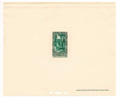ALGERIA #85, 1936. Large Die Proof with tissue overlay - Image 1 of 4