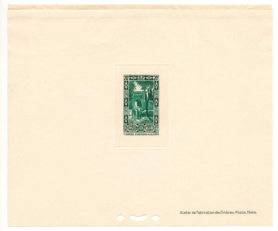 ARGÉLIA #85, 1936. Grande à prova de matriz com sobreposição de tecido - Imagem 1 de 4