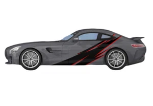 Graphic Racing Stripes Car Sticker For Mercedes Benz AMG GT R Side Door Decals - Picture 1 of 3