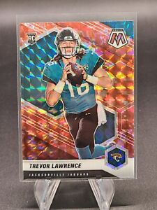 2021 Panini MOSAIC TREVOR LAWRENCE ROOKIE CARD RED MOSAIC PRIZM #301 RC