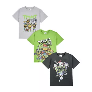 Teenage Mutant Ninja Turtles Boys T-Shirts Pack of 3, TMNT Short Sleeve 3PK Tees - Picture 1 of 6
