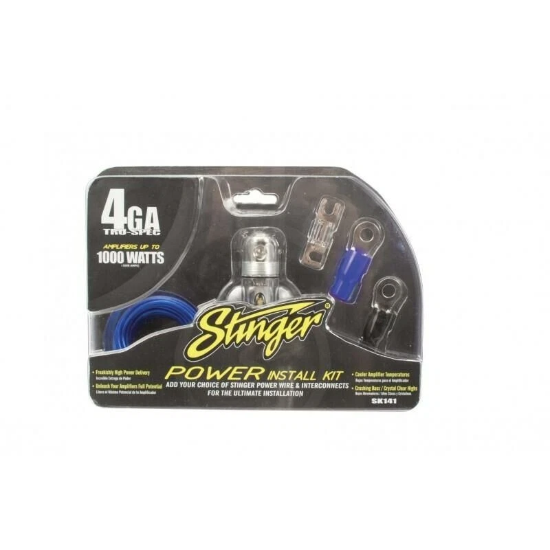 Kit de cableado amplificador calibre 4 Stinger SK141 con portafusibles Mini-ANL Foto 1 de 1