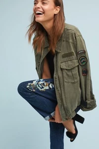 158$ Pilcro Mid-Rise Slim Boyfriend Jeans mit Paillettenverzierungen Gr. 28 Neu mit Etikett - Bild 1 von 5