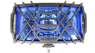 Scheinwerfer Blau CHROM 123x220 Halogenscheinwerfer H3 Zusatzfernscheinwerfer - Bild 1 von 4