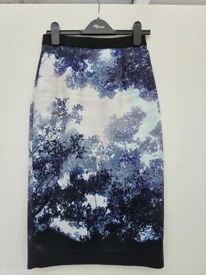 Coast Size 6 Skirt Navy Blue Black Pattern Wedding Formal  - Image 1 of 4