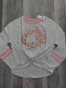 NWT Justice Girls Glitter Cheer Top Size 12 Rose Gold (3) - Picture 1 of 2