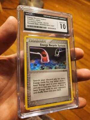 (POP 11) CGC 10 GEM MINT Energy Recycle System 81/115 Unseen Force Pokemon Error - Image 1 of 3